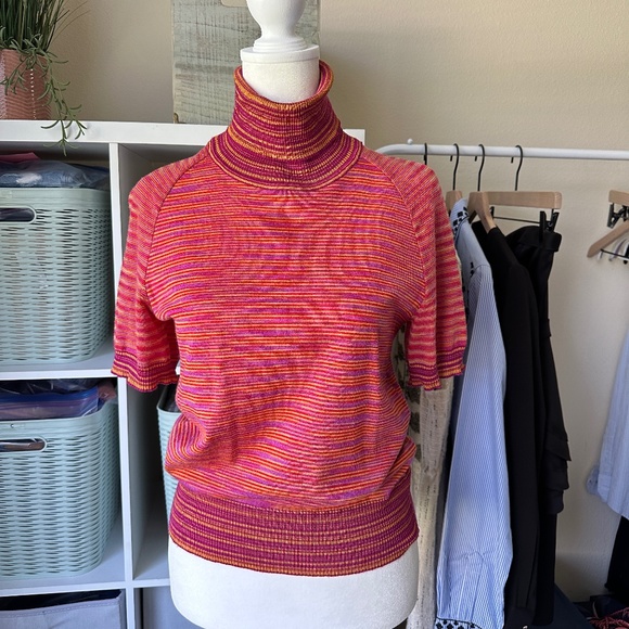 Missoni |  VINTAGE 1980's Turtleneck Sweater size 40  AUTHENTIC Orange Label - Picture 2 of 12